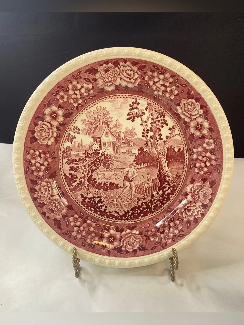 Villeroy & Boch SAAR Rusticana Dinner Plate Set Red Mettlacher Germany